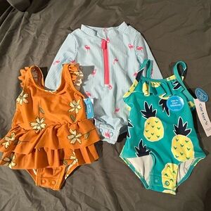 Carter's Baby Girl Swimsuit Bundle